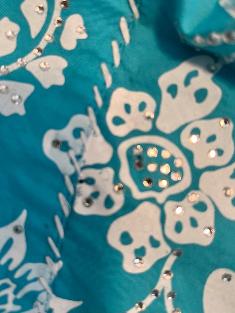 Cowgirl Hardware Turquoise / Teal Long Sleeve Pearl Snap Western Shirt size XL - Picture 11 of 14